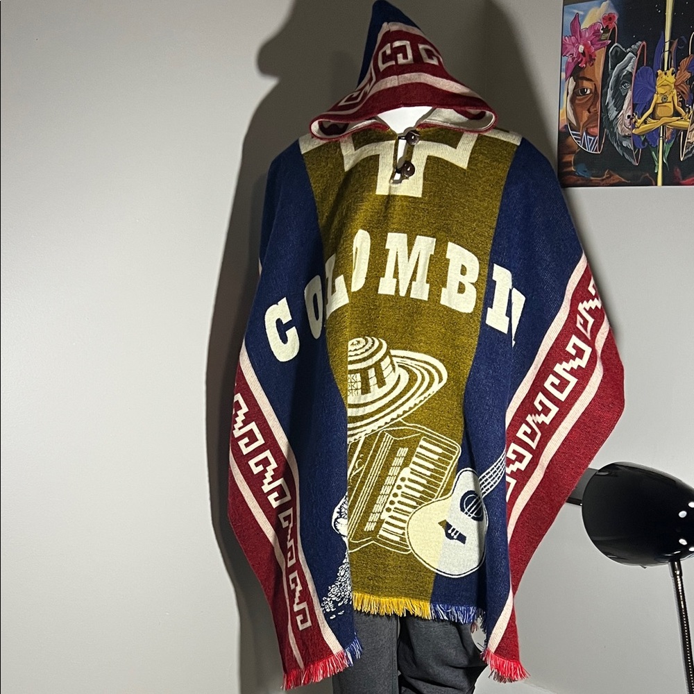 Columbia Multicolor Hooded Poncho